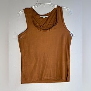 All Saints Tessa Foxtail Sleeveless Tank Cami Sz 0 Grunge  Quiet Luxury Brown